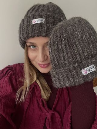 Matchy Matchy pro maminku se synem🩶🤎 ~ Moka merino, hedvábí, alpaka ~ 🦙🐑